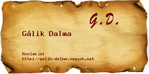 Gálik Dalma névjegykártya